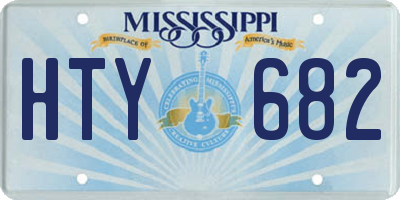 MS license plate HTY682
