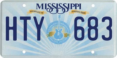 MS license plate HTY683