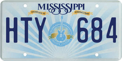 MS license plate HTY684