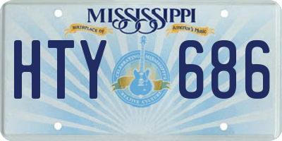 MS license plate HTY686