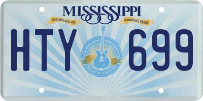 MS license plate HTY699