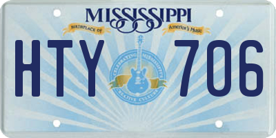 MS license plate HTY706