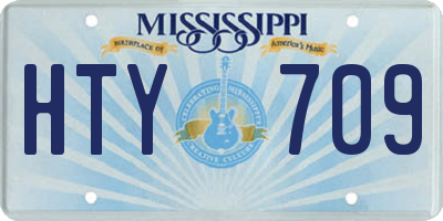 MS license plate HTY709