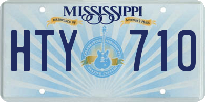 MS license plate HTY710