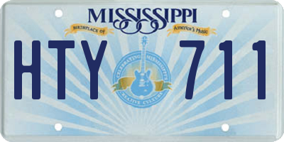 MS license plate HTY711