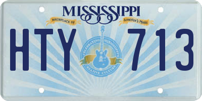 MS license plate HTY713
