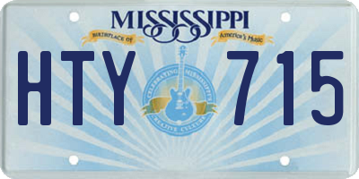 MS license plate HTY715