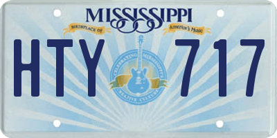 MS license plate HTY717