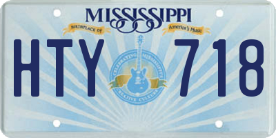 MS license plate HTY718