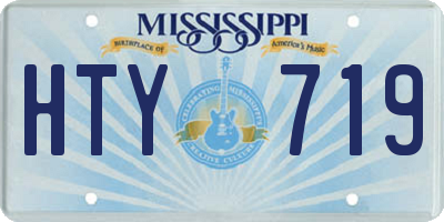 MS license plate HTY719