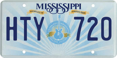 MS license plate HTY720