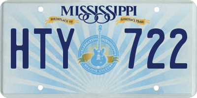 MS license plate HTY722