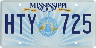 MS license plate HTY725