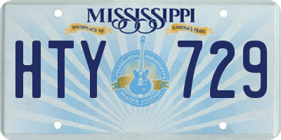 MS license plate HTY729