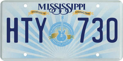 MS license plate HTY730
