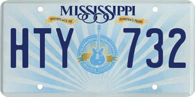 MS license plate HTY732