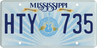MS license plate HTY735