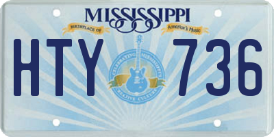 MS license plate HTY736