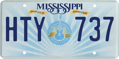 MS license plate HTY737