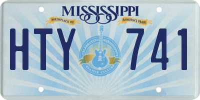 MS license plate HTY741