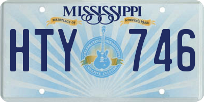 MS license plate HTY746