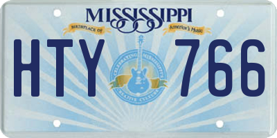 MS license plate HTY766