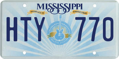 MS license plate HTY770