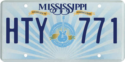 MS license plate HTY771