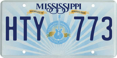 MS license plate HTY773