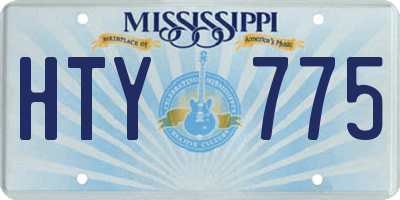 MS license plate HTY775