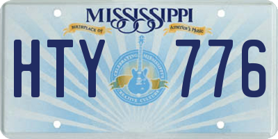 MS license plate HTY776