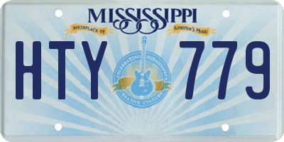 MS license plate HTY779