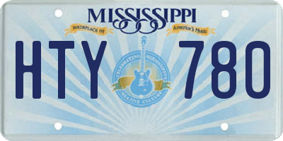 MS license plate HTY780