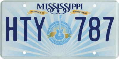 MS license plate HTY787