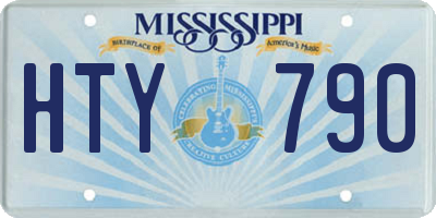 MS license plate HTY790