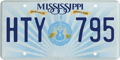 MS license plate HTY795