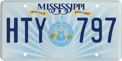 MS license plate HTY797