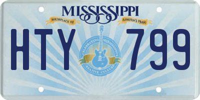 MS license plate HTY799