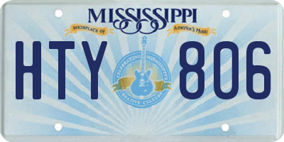 MS license plate HTY806