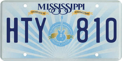 MS license plate HTY810