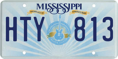 MS license plate HTY813