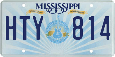 MS license plate HTY814