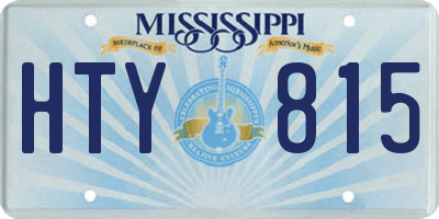 MS license plate HTY815