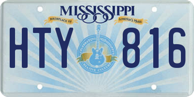 MS license plate HTY816