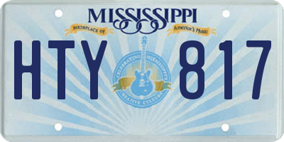 MS license plate HTY817