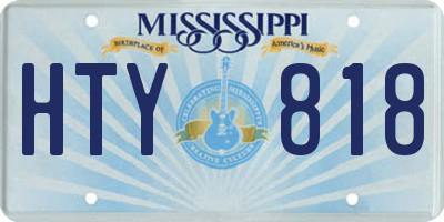 MS license plate HTY818