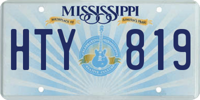 MS license plate HTY819