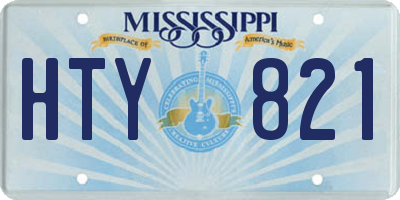 MS license plate HTY821