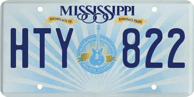 MS license plate HTY822