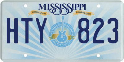 MS license plate HTY823